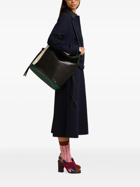 Marni colour-block split-handle shoulder bag - Black - zdjęcie produktu nr 2