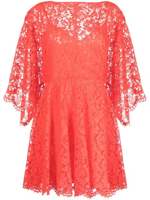 Valentino Garavani wide-sleeve lace dress - Pink - zdjęcie produktu nr 1