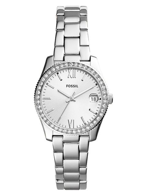 Fossil zegarek damski kolor srebrny - zdjęcie produktu nr 1