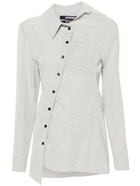 Jacquemus La chemise Pablo asymmetric shirt - Grey - zdjęcie produktu nr 1