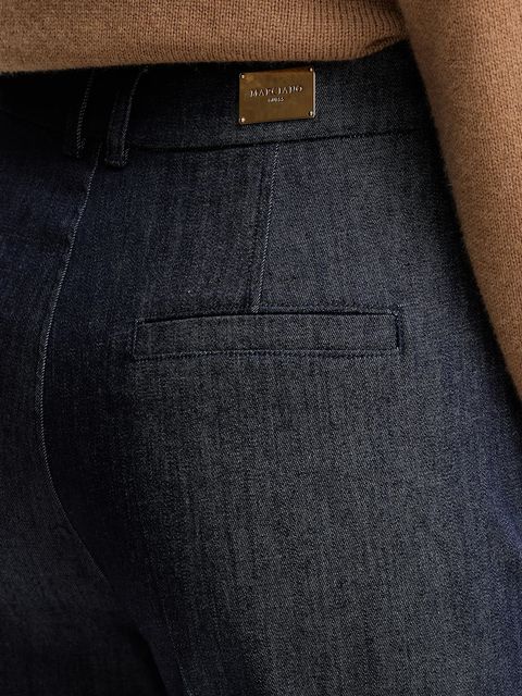 Marciano by Guess spodnie damskie kolor granatowy dzwony high waist 5YPA05 7457A