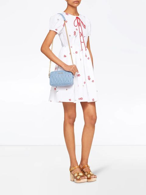 Miu Miu poplin floral embroidered dress - White - zdjęcie produktu nr 2