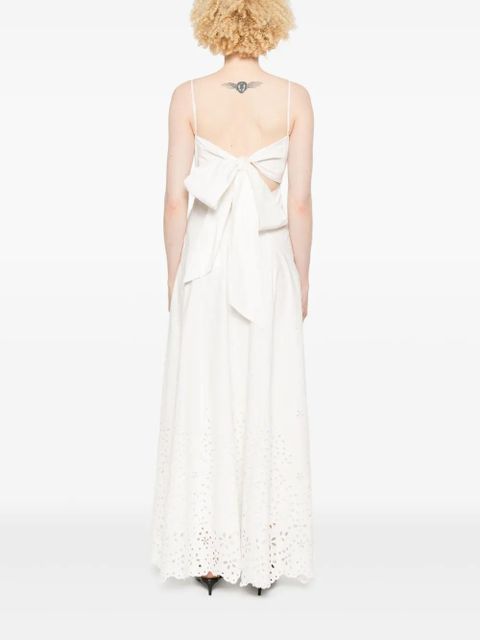 Self-Portrait embroidered cotton maxi dress - White - zdjęcie produktu nr 2