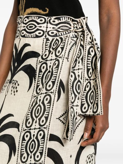 Johanna Ortiz Significado Poderoso midi skirt - Neutrals