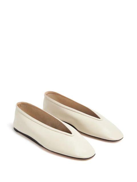 Le Monde Beryl Luna leather ballerina shoes - White
