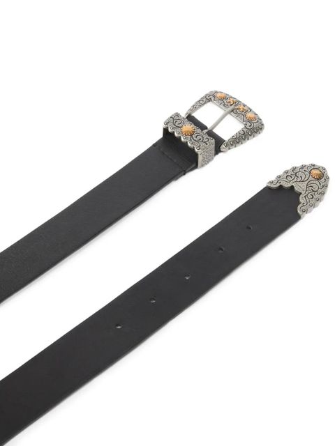 PINKO pouch embellished leather belt - Black