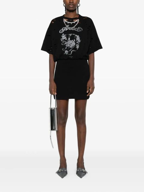 AREA distressed mini dress - Black - zdjęcie produktu nr 2