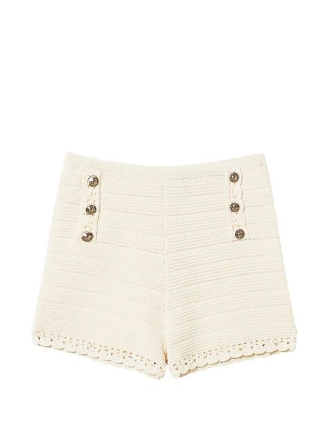 TWINSET crochet-knit shorts - Neutrals - zdjęcie produktu nr 1