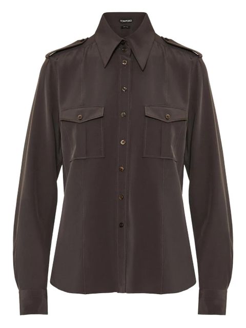 TOM FORD flap-pocket shirt - Brown - zdjęcie produktu nr 1