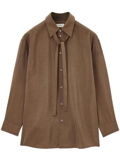 LEMAIRE tie fastening shirt - Brown - zdjęcie produktu nr 1