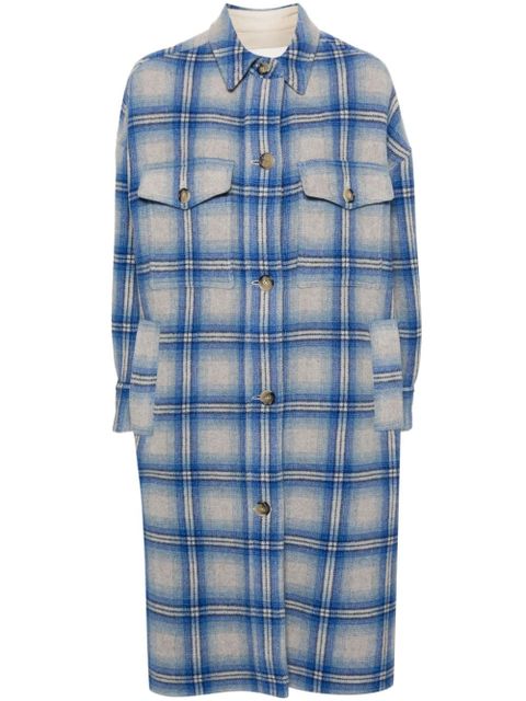 ISABEL MARANT Fontizi checked coat - Blue