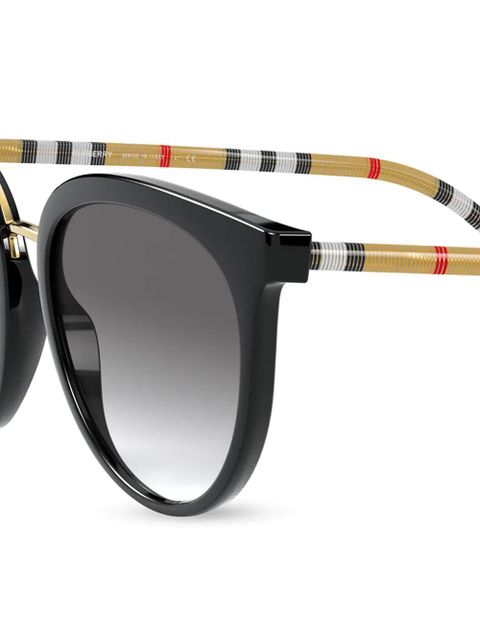 Burberry Eyewear check print sunglasses - Black