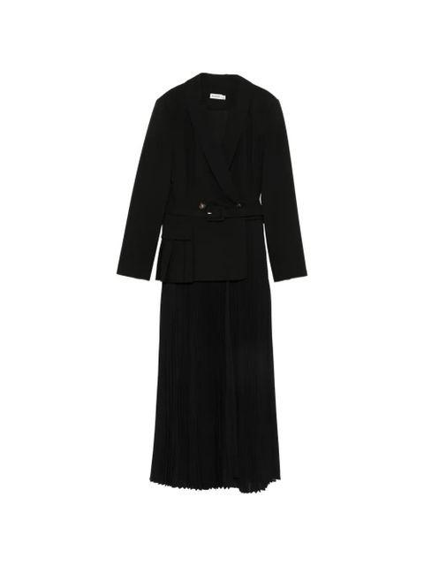 Simkhai Alexandra double-breasted pleated midi dress - Black - zdjęcie produktu nr 1