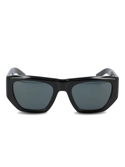 Saint Laurent Eyewear logo-plaque rectangle sunglasses - Black - zdjęcie produktu nr 1
