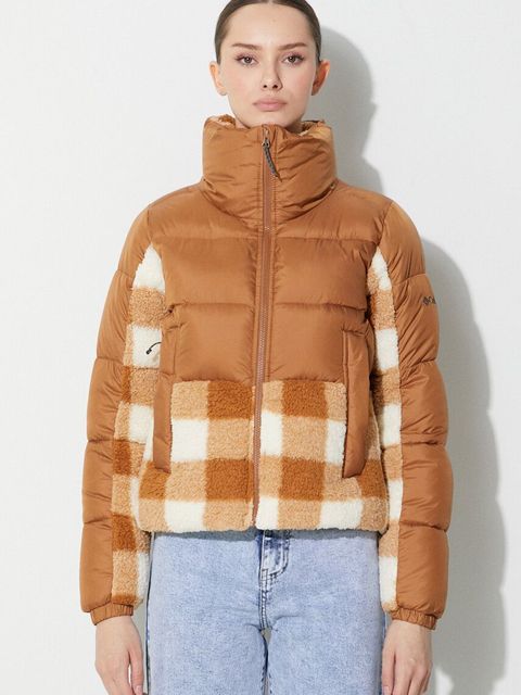 Columbia kurtka Leadbetter Point Sherpa kolor brązowy zimowa 1955243