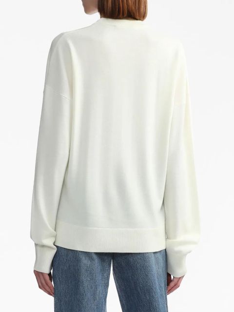 JW Anderson intarsia-knit logo jumper - White