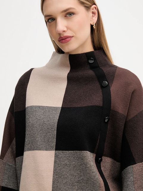 Joseph Ribkoff sweter damski kolor brązowy z półgolfem 254976