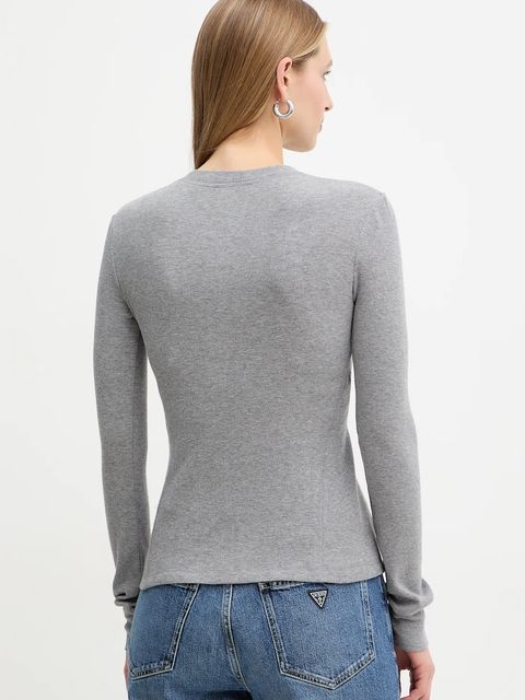 MAX&Co. longsleeve z dodatkiem wełny kolor szary 2526946014200