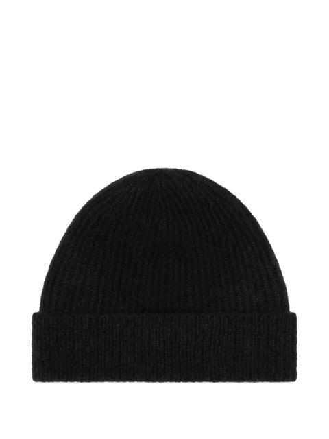 TOM FORD ribbed logo-plaque beanie hat - Black - zdjęcie produktu nr 2