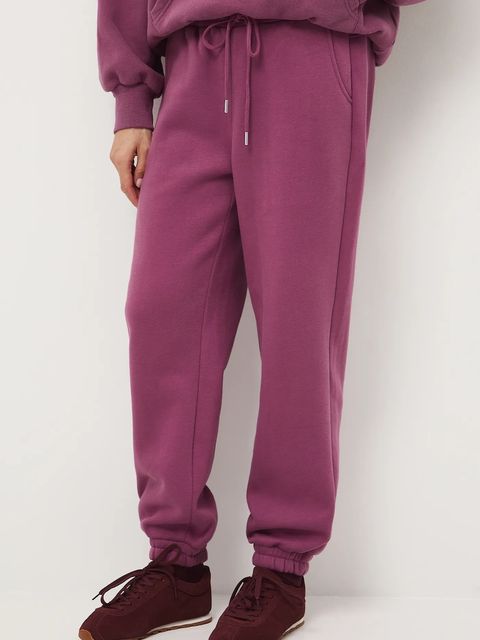 Medicine spodnie dresowe damskie kolor fioletowy gładkie - zdjęcie produktu nr 2