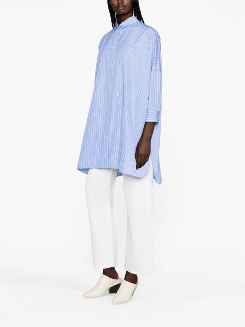 Jil Sander striped cotton shirt - Blue