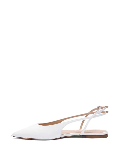 Casadei Dancer ankle strap flat pumps - White