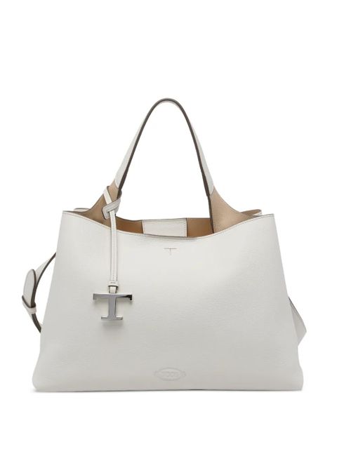 Tod's carabiner leather tote bag - White - zdjęcie produktu nr 1