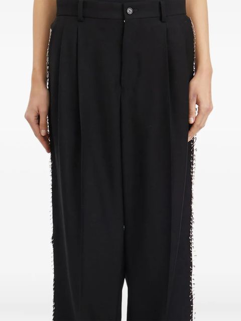 Comme Des Garçons safety-pin cropped trousers - Black - zdjęcie produktu nr 2