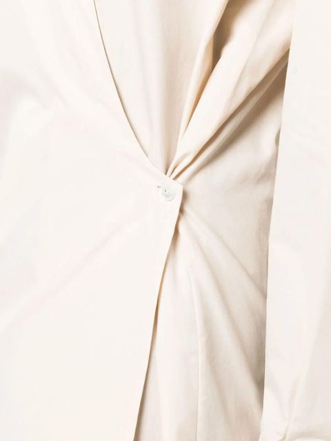 LEMAIRE Twisted cotton shirt dress - White