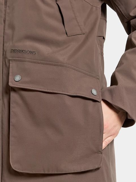 Didriksons kurtka przeciwdeszczowa MELODY kolor brązowy przejściowa 505851