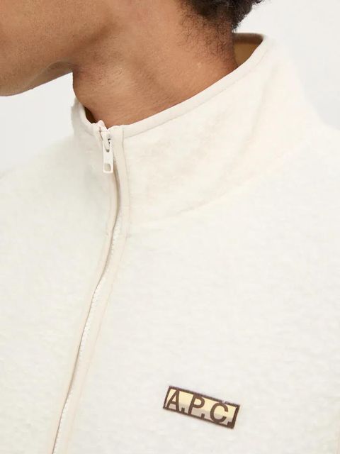 A.P.C. kamizelka blouson sequoia kolor beżowy z aplikacją PSAKA.M02983