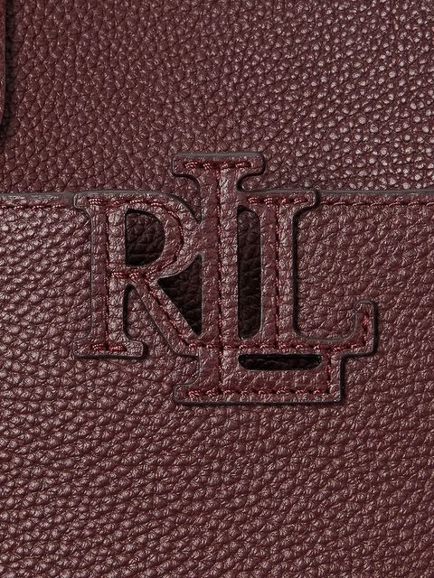 Lauren Ralph Lauren torebka skórzana kolor bordowy 431966760