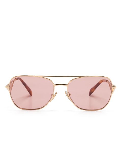 Prada Eyewear triangle-logo sunglasses - Gold - zdjęcie produktu nr 1