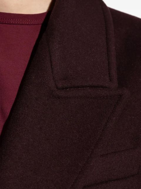 The Attico belted wool coat - Red