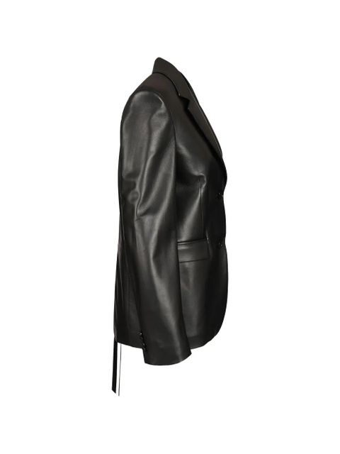 LOEWE lace-up leather jacket - Black