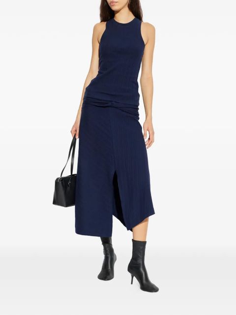 Victoria Beckham front-split midi skirt - Blue - zdjęcie produktu nr 2
