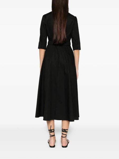 TWINSET belted zip-up midi dress - Black