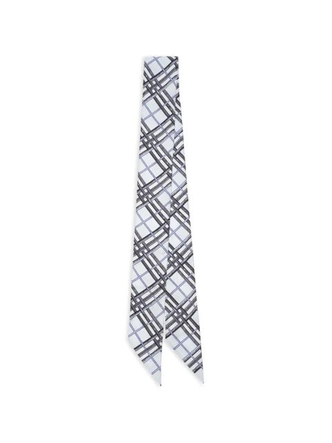 Burberry skinny reversible etched Knight silk scarf - White - zdjęcie produktu nr 1