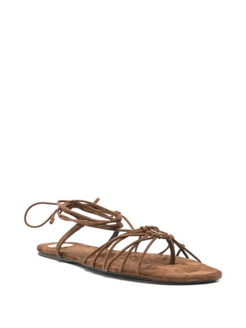 Saint Laurent Babylone lace-up strappy sandals - Brown - zdjęcie produktu nr 2