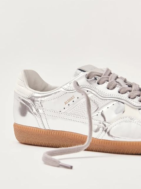 Alohas sneakersy skórzane Tb.490 kolor srebrny S100544-02