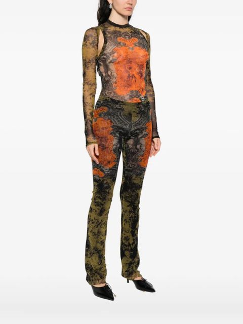 Jean Paul Gaultier printed sleeves - Black