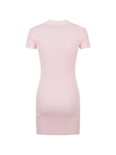 Alexander Wang ribbed-knit logo-detail mini dress - Pink - zdjęcie produktu nr 2