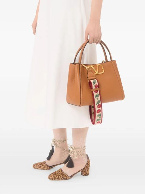 Valentino Garavani medium Alltime grained VLogo-signature tote bag - Brown - zdjęcie produktu nr 2