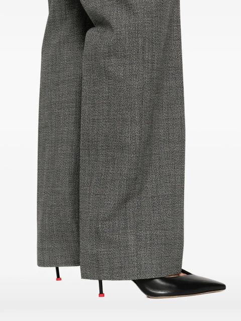 Alexander McQueen wool straight trousers - Grey