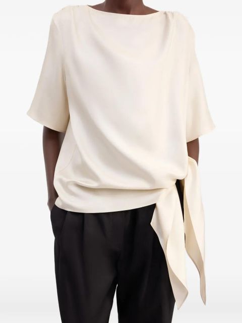 LouLou de Saison Mano asymmetric knotted top - Neutrals