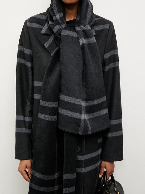 Answear.LAB płaszcz wełniany kolor granatowy