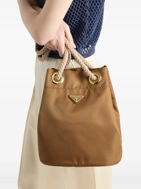 Prada small Mariner bucket bag - Brown