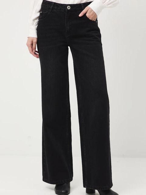 Medicine jeansy bawełniane damskie kolor czarny - zdjęcie produktu nr 2