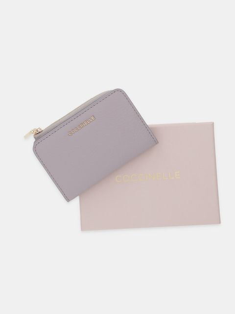 Coccinelle portfel skórzany damski kolor szary E2 MW5 17 01 01