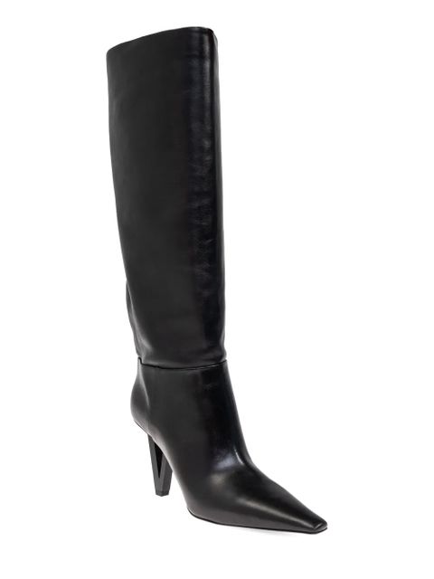 Versace leather knee-high boots - Black